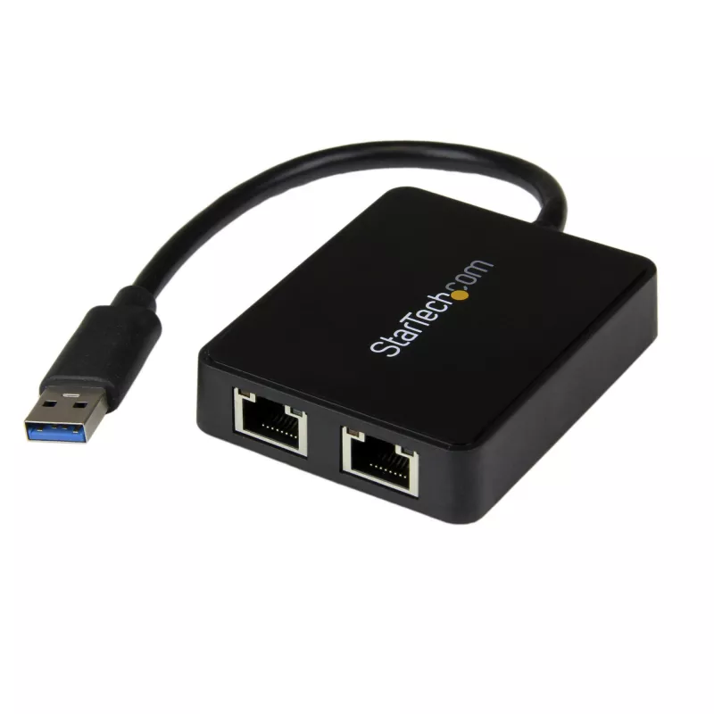 StarTech.com USB 3.0 uz divu portu Gigabit Ethernet adapteris NIC ar USB portu