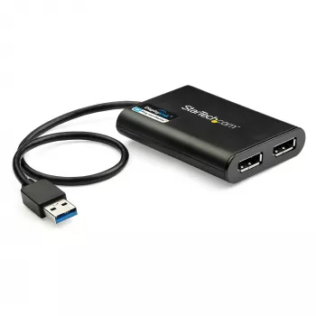 StarTech.com USB 3.0 uz diviem DisplayPort adapteriem - 4K 60Hz, 3.2 Gen 1 (3.1 Gen 1), USB Type-A, DisplayPort izeja, 4096 x 2160 pikseļi