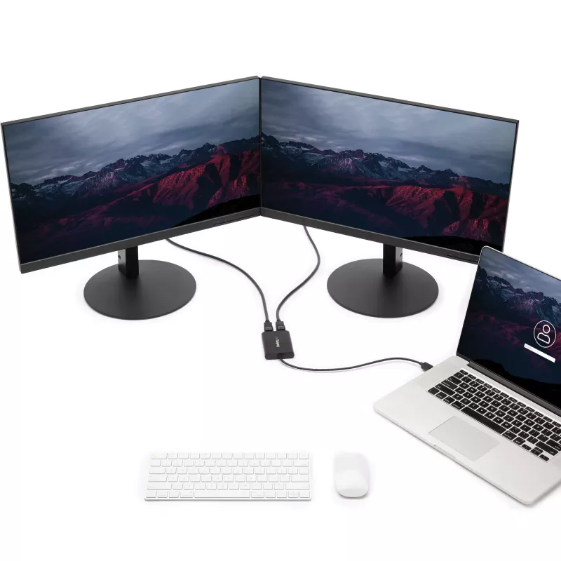 StarTech.com USB 3.0 uz diviem DisplayPort adapteriem - 4K 60Hz, 3.2 Gen 1 (3.1 Gen 1), USB Type-A, DisplayPort izeja, 4096 x 2160 pikseļi