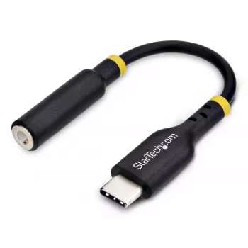 StarTech.com 5in (12.7cm) USB-C uz 3.5 mm TRRS austiņu/headset ligzdas audio adapteris, USB Type-C palīgierīce, 32 bitu DAC, atbalsta USB-C/Thunderbolt, klēpjdatoriem/tālruņiem/planšetdatoriem