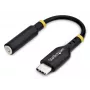 StarTech.com 5in (12.7cm) USB-C uz 3.5 mm TRRS austiņu/headset ligzdas audio adapteris, USB Type-C palīgierīce, 32 bitu DAC, atbalsta USB-C/Thunderbolt, klēpjdatoriem/tālruņiem/planšetdatoriem