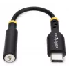 StarTech.com 5in (12.7cm) USB-C uz 3.5 mm TRRS austiņu/headset ligzdas audio adapteris, USB Type-C palīgierīce, 32 bitu DAC, atbalsta USB-C/Thunderbolt, klēpjdatoriem/tālruņiem/planšetdatoriem