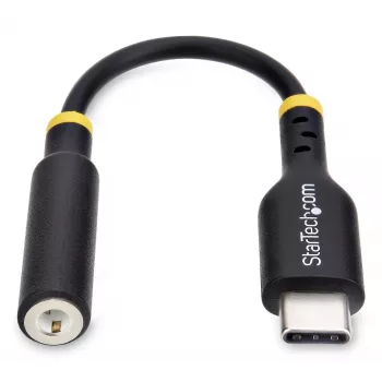 StarTech.com 5in (12.7cm) USB-C uz 3.5 mm TRRS austiņu/headset ligzdas audio adapteris, USB Type-C palīgierīce, 32 bitu DAC, atbalsta USB-C/Thunderbolt, klēpjdatoriem/tālruņiem/planšetdatoriem