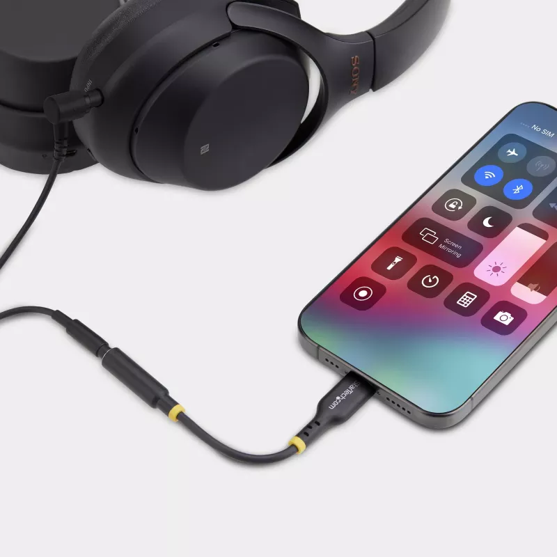 StarTech.com 5in (12.7cm) USB-C uz 3.5 mm TRRS austiņu/headset ligzdas audio adapteris, USB Type-C palīgierīce, 32 bitu DAC, atbalsta USB-C/Thunderbolt, klēpjdatoriem/tālruņiem/planšetdatoriem
