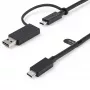 StarTech.com 0,91 m USB-C kabelis ar USB-A adaptera sargspraudni - hibrīda 2-in-1 USB-C kabelis ar USB-A - USB-C uz USB-C (10 Gbps/100 W PD), USB-A uz USB-C (5 Gbps) - ideāli piemērots hibrīdai dokstacijai