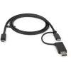 StarTech.com 0,91 m USB-C kabelis ar USB-A adaptera sargspraudni - hibrīda 2-in-1 USB-C kabelis ar USB-A - USB-C uz USB-C (10 Gbps/100 W PD), USB-A uz USB-C (5 Gbps) - ideāli piemērots hibrīdai dokstacijai