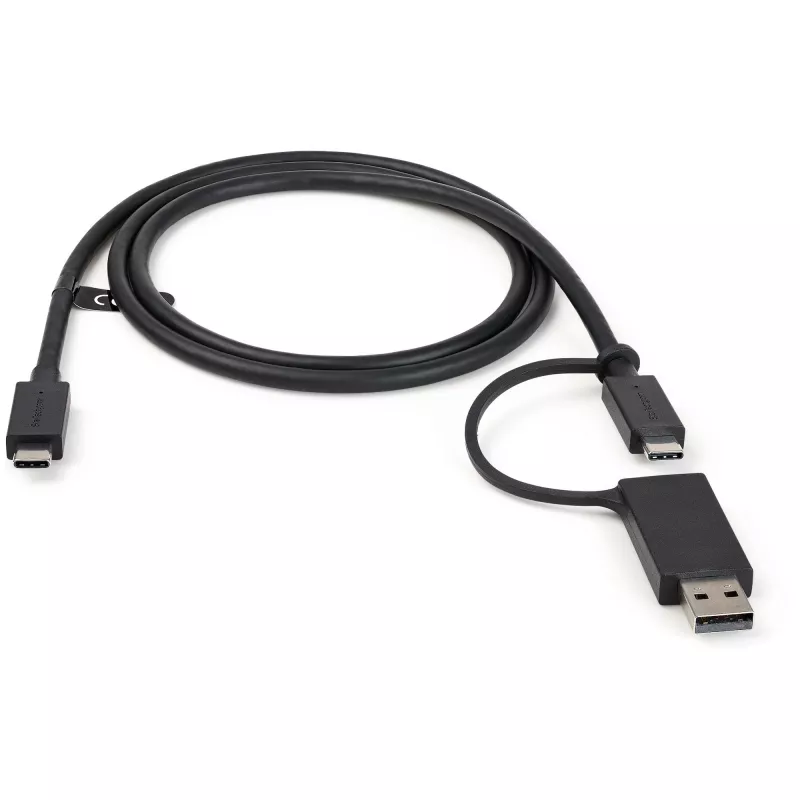 StarTech.com 0,91 m USB-C kabelis ar USB-A adaptera sargspraudni - hibrīda 2-in-1 USB-C kabelis ar USB-A - USB-C uz USB-C (10 Gbps/100 W PD), USB-A uz USB-C (5 Gbps) - ideāli piemērots hibrīdai dokstacijai