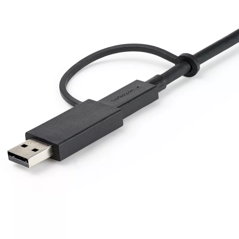 StarTech.com 0,91 m USB-C kabelis ar USB-A adaptera sargspraudni - hibrīda 2-in-1 USB-C kabelis ar USB-A - USB-C uz USB-C (10 Gbps/100 W PD), USB-A uz USB-C (5 Gbps) - ideāli piemērots hibrīdai dokstacijai