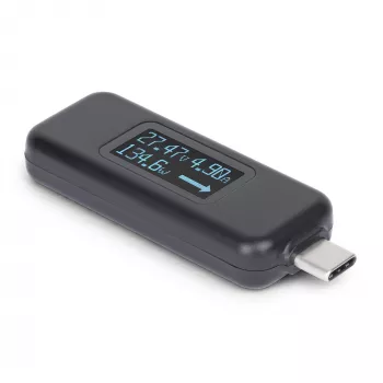 StarTech.com USB-C Strāvas Testeris, Digitālais Multimetrs, Divvirzienu Sprieguma un Strāvas Mērītājs, līdz 240 W PD EPR, Pārnēsājams USB-C Kabeļa un Pieslēgvietas Strāvas Mērītāja Testeris