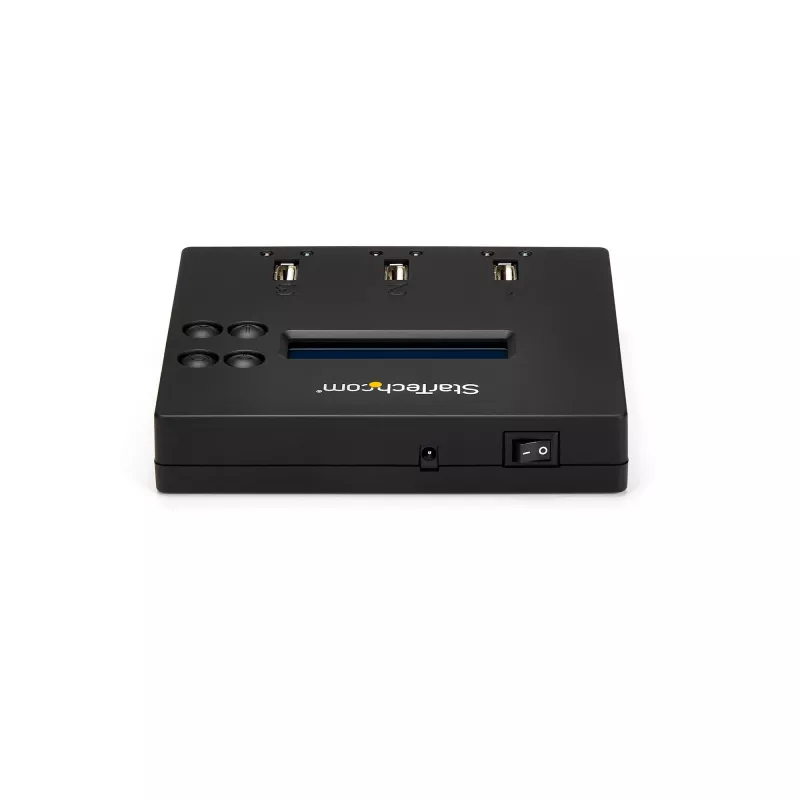 StarTech.com atsevišķs 1 uz 2 USB zibatmiņu dublikators un dzēsējs, vairāku USB zibatmiņu kopētājs, sistēmas un failu un visa diska kopēšana ar ātrumu 1,5 GB/min, vienreizēja un trīskārša dzēšana, LCD displejs - TAA