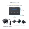 StarTech.com atsevišķs 1 uz 2 USB zibatmiņu dublikators un dzēsējs, vairāku USB zibatmiņu kopētājs, sistēmas un failu un visa diska kopēšana ar ātrumu 1,5 GB/min, vienreizēja un trīskārša dzēšana, LCD displejs - TAA