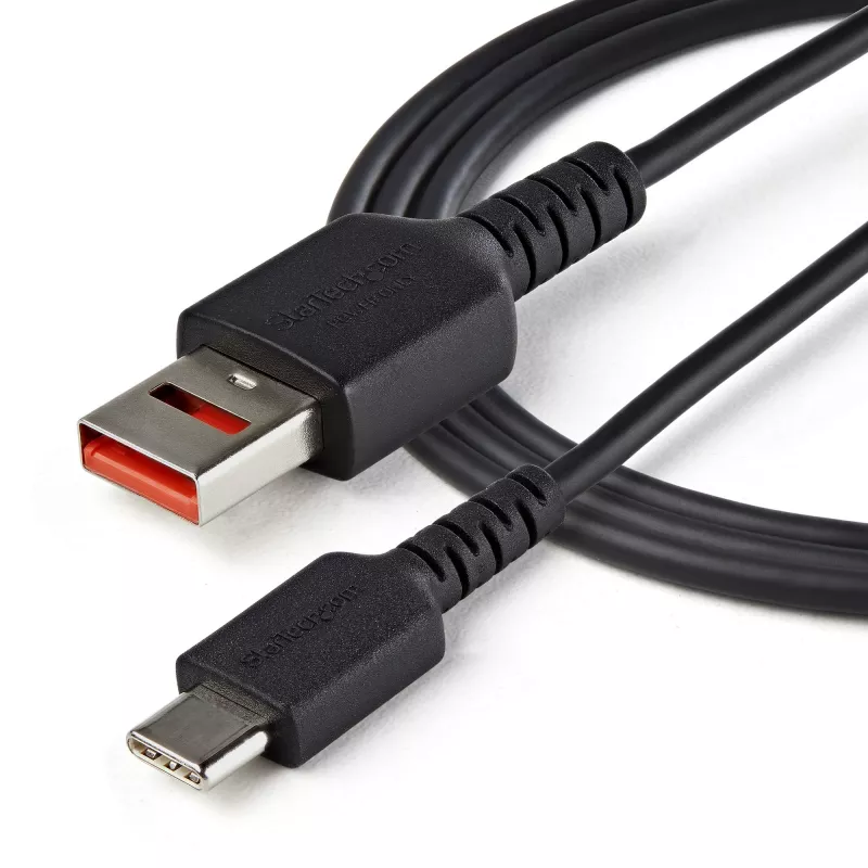 StarTech.com 3 pēdu (1 m) drošs uzlādes kabelis – USB-A uz USB-C datu bloķētājs, tikai uzlādes kabelis – bezdatu, tikai strāvas lādētāja kabelis tālrunim/planšetdatoram – datu bloķēšanas USB aizsargu adaptera kabelis