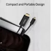 Video kabeļa adapteris Unitek Mini DisplayPort uz HDMI 2 m, HDMI 1.4, 4K@30Hz, HDCP 2.0, zeltīti kontakti, melns