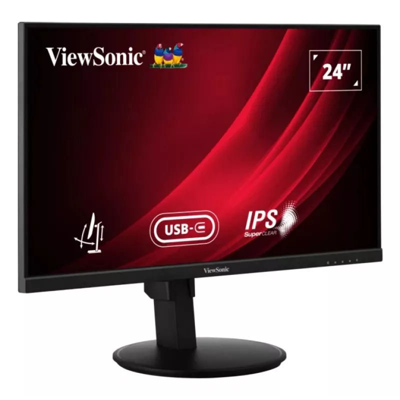 Viewsonic VG Series VG2409-MHDU-2 datora monitors 60,5 cm (23,8 collas) 1920 x 1080 pikseļi Full HD LED Melns