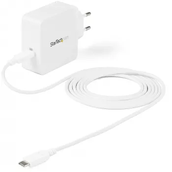 StarTech.com USB C sienas lādētājs - USB C klēpjdatora lādētājs 60W PD - 6 pēdu/2m kabelis - universāls kompakts Type C strāvas adapteris - Dell XPS/Lenovo X1 Carbon/HP EliteBook/MacBook - USB IF/CE sertificēts