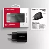 Axagon ACU-QC18 QC 3.0 1× OUTPUT sienas lādētājs 18W, iekštelpām, maiņstrāva, melns