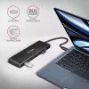 Axagon HUE-F7C 7x USB 3.2 Gen 1 ALU plakans centrmezgls micro strāvas IN 30cm USB-C USB 3.2 Gen 1 (3.1 Gen 1) Type-A 5000 Mbit/s Melns