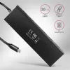 Axagon HUE-F7C 7x USB 3.2 Gen 1 ALU plakans centrmezgls micro strāvas IN 30cm USB-C USB 3.2 Gen 1 (3.1 Gen 1) Type-A 5000 Mbit/s Melns