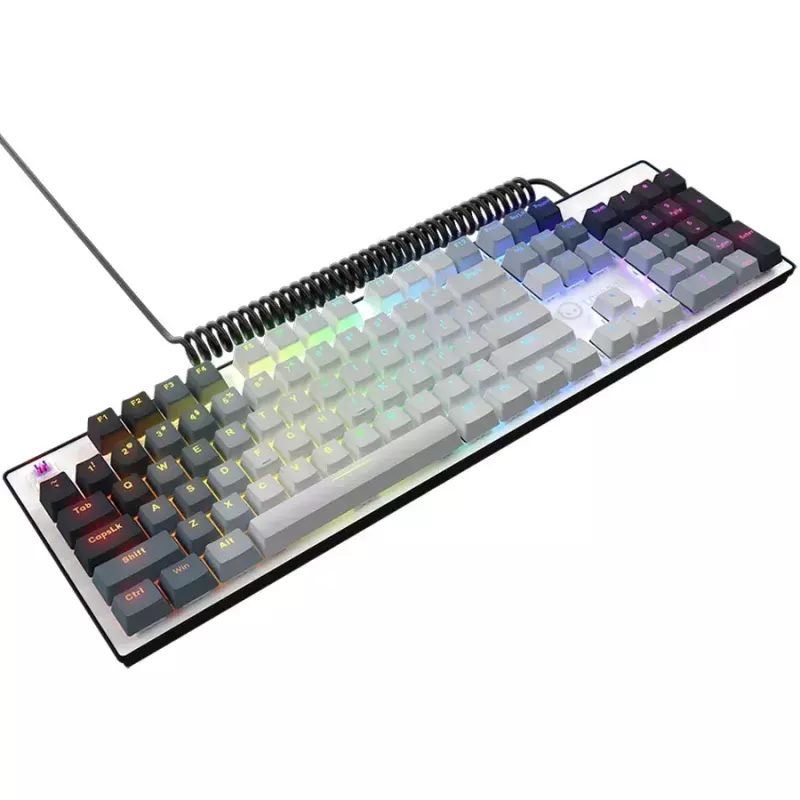 Mehāniskā klaviatūra LORGAR Azar 514 balta ar RGB apgaismojumu, ENG izkārtojums