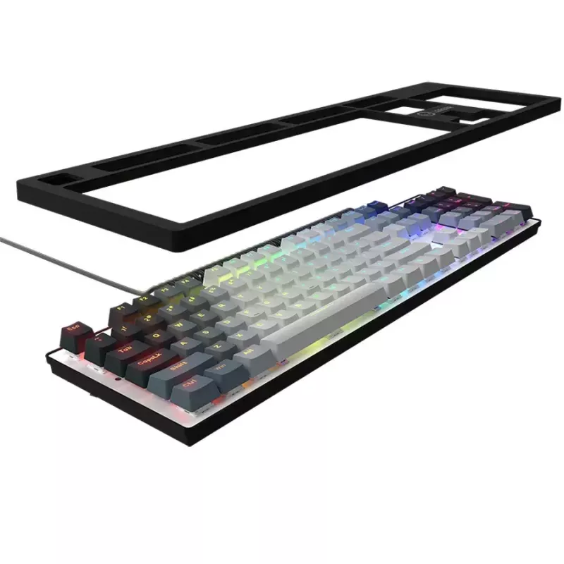 Mehāniskā klaviatūra LORGAR Azar 514 balta ar RGB apgaismojumu, ENG izkārtojums