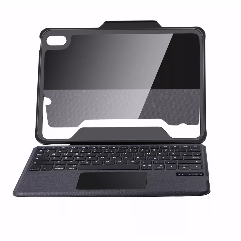 DEQSTER Rugged Touch tastatūra 10.9″, QWERTZ, vācu, skārienpaliktnis, Apple, Apple iPad 10, 9 collas (10. paaudze), 27.7 cm (10.9 collas)