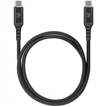 DEQSTER Neilona uzlādes kabelis USB-C uz USB-C, 1 m, melns
