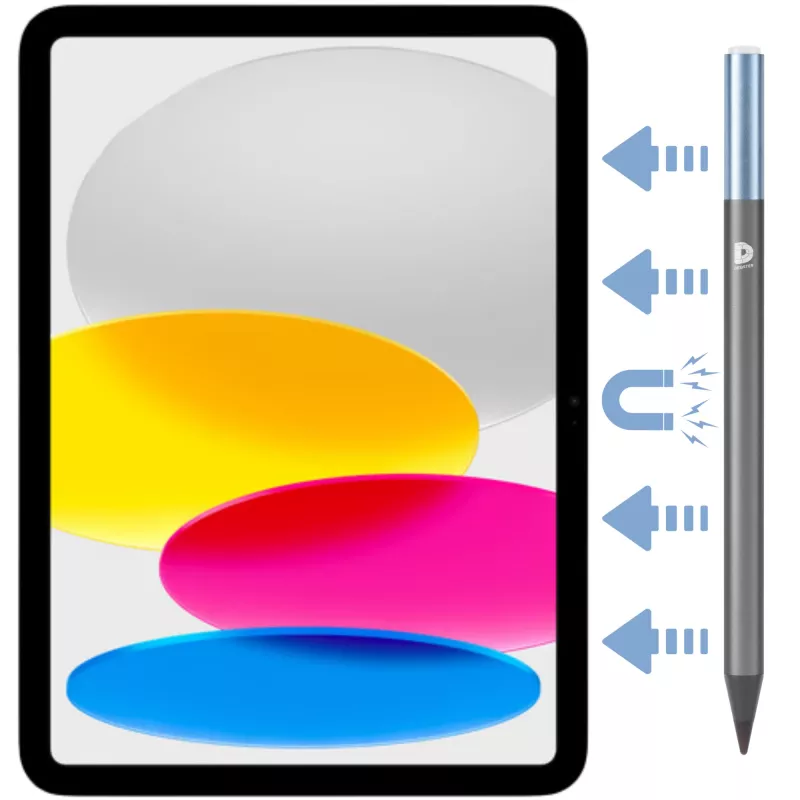 DEQSTER Pencil 2, Planšetdators, Apple, Zils, Pelēks, Apple iPad kopš 2018. gada, Pelēks, Alumīnijs, Polikarbonāts (PC), Polioksimetilēns (POM)