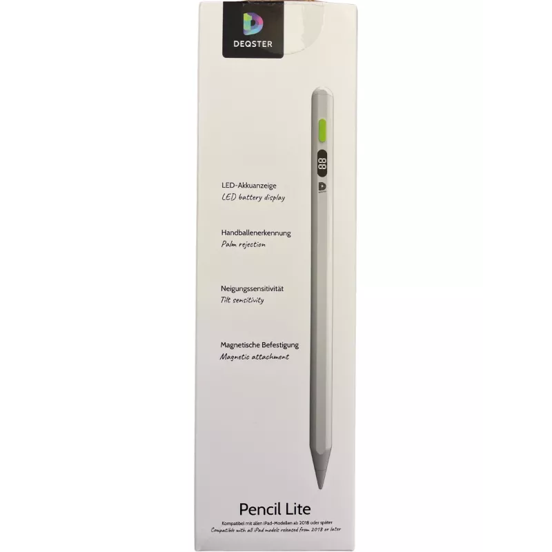 DEQSTER Pencil Lite, Planšetdators, Apple, Balts, iPads, Alumīnijs, Polioksimetilēns (POM), Iebūvēts