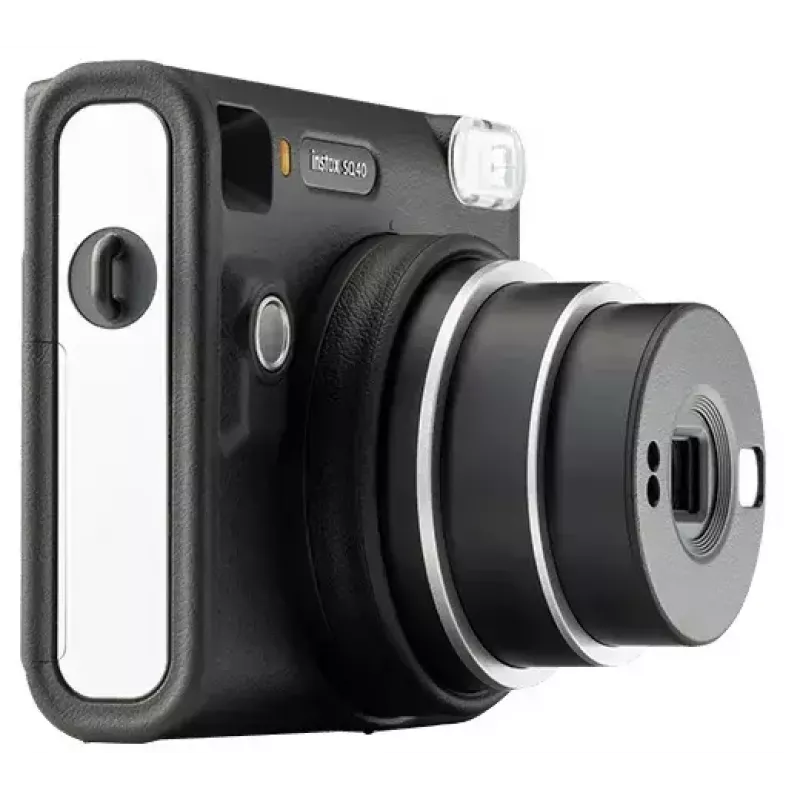 Fujifilm Instax Square SQ40 melna kamera ar attēla izmēru 62x62 mm
