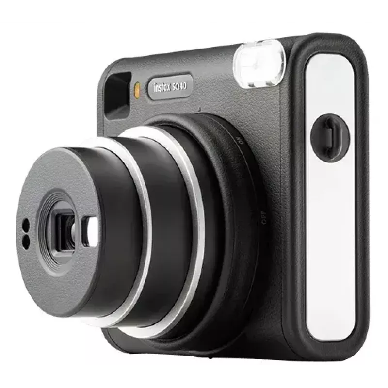 Fujifilm Instax Square SQ40 melna kamera ar attēla izmēru 62x62 mm