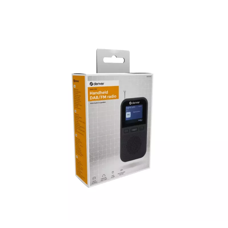 DENVER DAH-126 Analog Digital DAB FM 10W Personālais radio