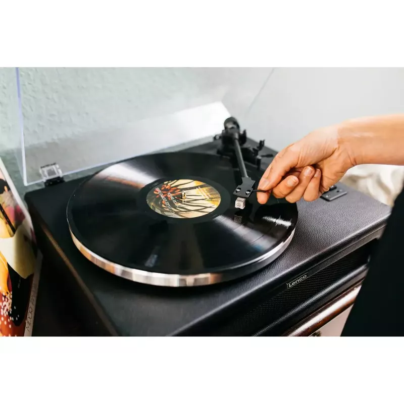 Belt-drive audio turntable Lenco LS-430BK Melns 40W Bluetooth