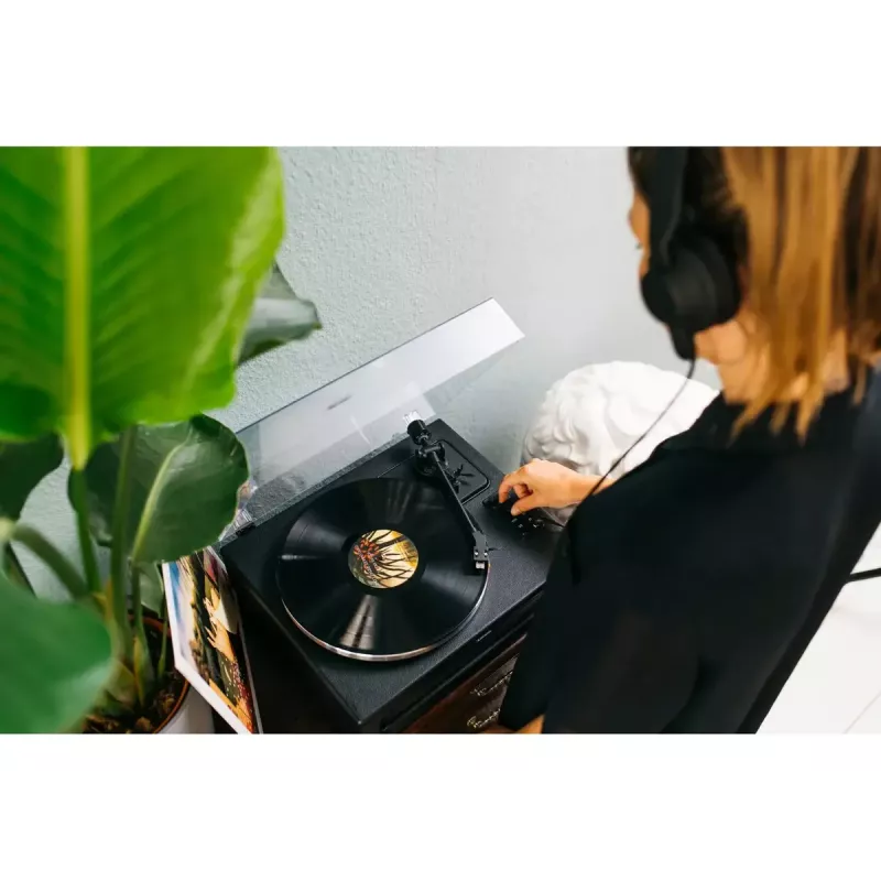 Belt-drive audio turntable Lenco LS-430BK Melns 40W Bluetooth