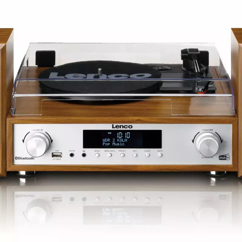 Lentas piedziņas audio vinila plašu atskaņotājs Lenco MC-160WD
