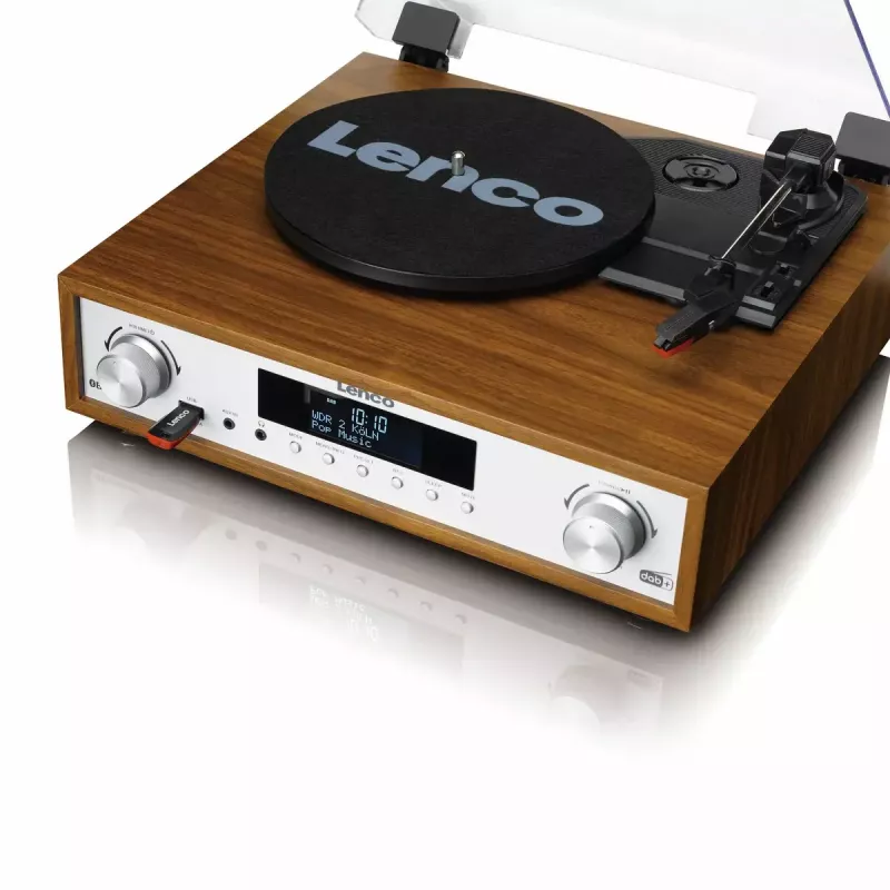 Lentas piedziņas audio vinila plašu atskaņotājs Lenco MC-160WD
