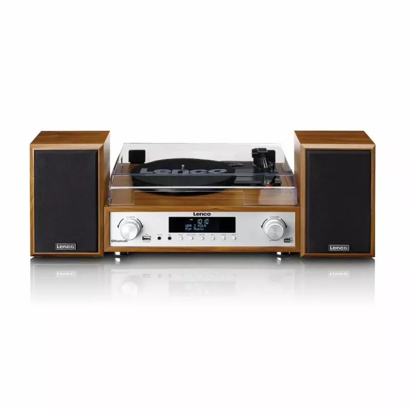 Lentas piedziņas audio vinila plašu atskaņotājs Lenco MC-160WD