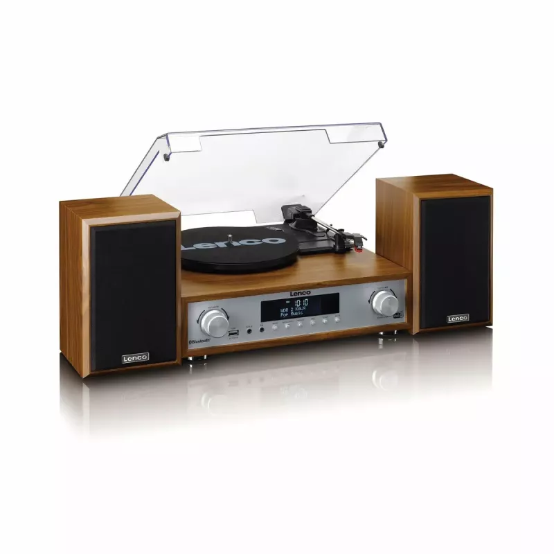 Lentas piedziņas audio vinila plašu atskaņotājs Lenco MC-160WD