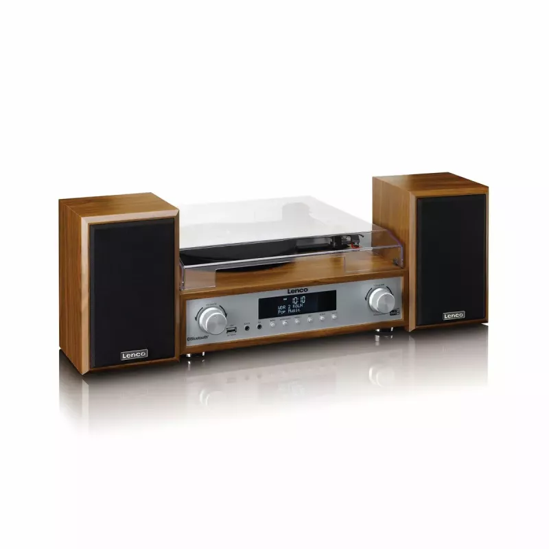Lentas piedziņas audio vinila plašu atskaņotājs Lenco MC-160WD
