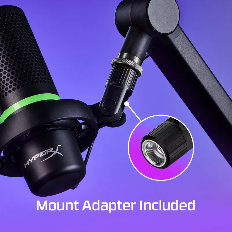 HyperX DuoCast - USB mikrofons (melns) - RGB apgaismojums