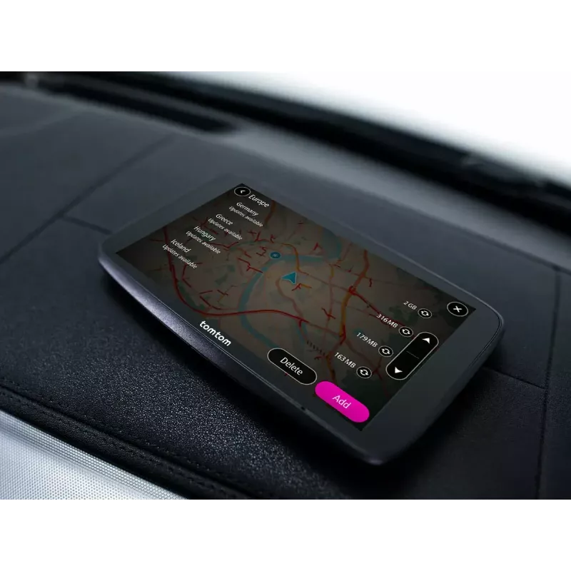 Rokas GPS navigators TOMTOM GO ar 7 collu skārienekrānu, 32 GB, Eiropas kartes, melns