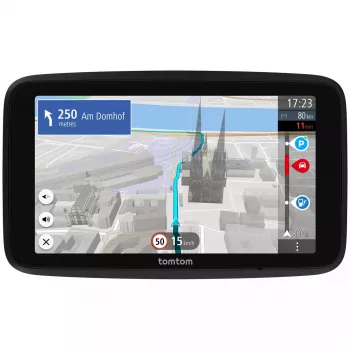 Rokas/stacionārais GPS navigators TOMTOM GO 15,2 cm (6 collu) skārienekrāns, Bluetooth, Wi‑Fi, Eiropas kartes, 0,27 kg