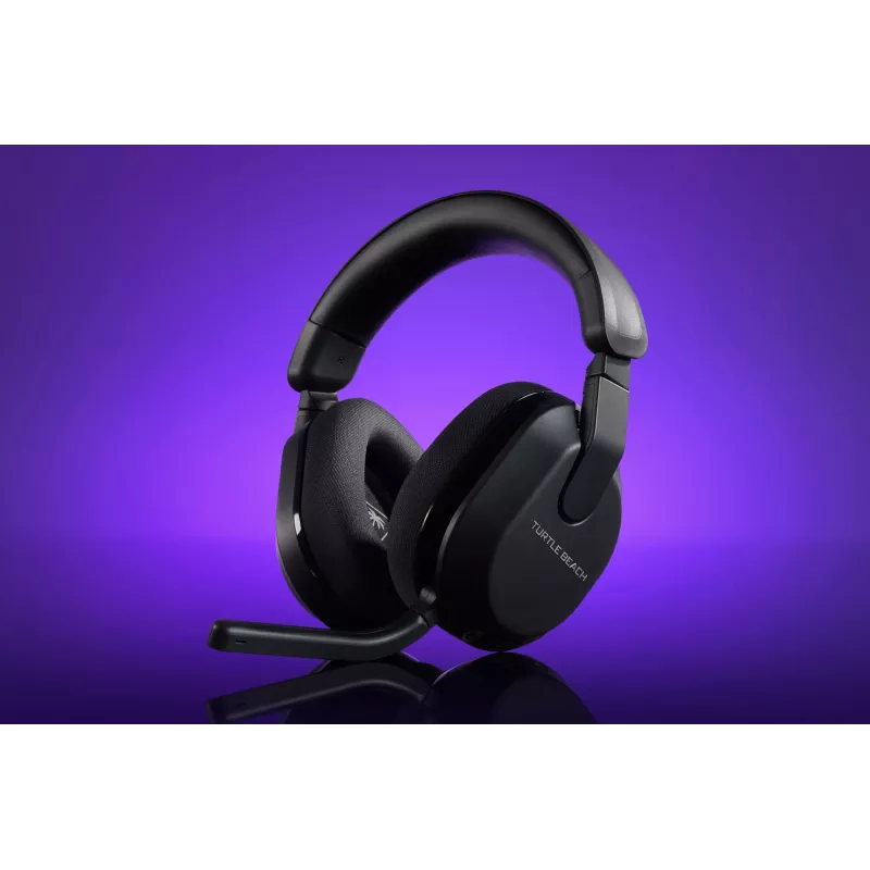 Turtle Beach Stealth 600 melnas bezvadu spēļu austiņas ar līdz pat 80 stundu akumulatoru, 50 mm skaļruņiem un Bluetooth priekš PC, PS5, PS4 un mobilajām ierīcēm