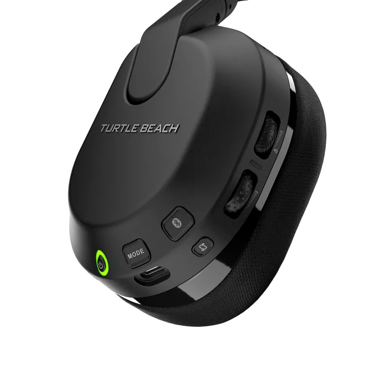 Turtle Beach Stealth 600 Melns PlayStation bezvadu spēļu austiņas ar līdz 80 stundu baterijas darbības laiku, 50 mm skaļruņiem un Bluetooth savienojumu PS5, PS4, PC un mobilajām ierīcēm