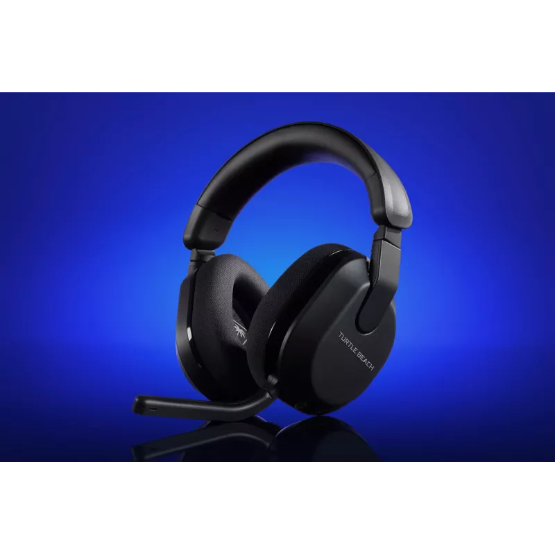 Turtle Beach Stealth 600 Melns PlayStation bezvadu spēļu austiņas ar līdz 80 stundu baterijas darbības laiku, 50 mm skaļruņiem un Bluetooth savienojumu PS5, PS4, PC un mobilajām ierīcēm