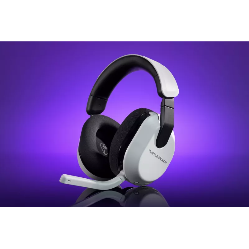 Turtle Beach Stealth 600 baltas PlayStation bezvadu spēļu austiņas ar līdz 80 stundu akumulatoru, 50 mm skaļruņiem un Bluetooth priekš PS5, PS4, PC un mobilajām ierīcēm