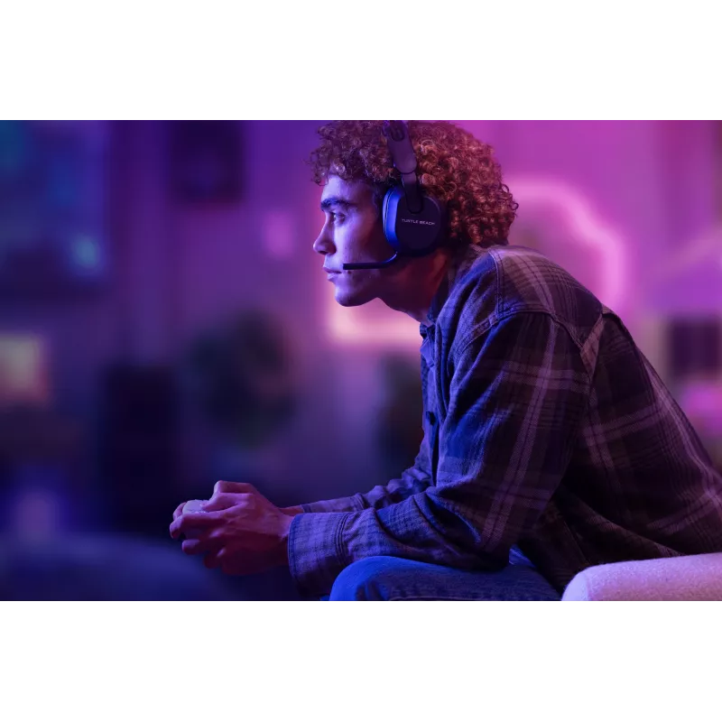 Turtle Beach Stealth 500 melnas bezvadu spēļu austiņas PlayStation ar līdz 40 stundu akumulatora darbību un Bluetooth savienojumu, piemērotas PS5, PS4, PC un mobilajām ierīcēm