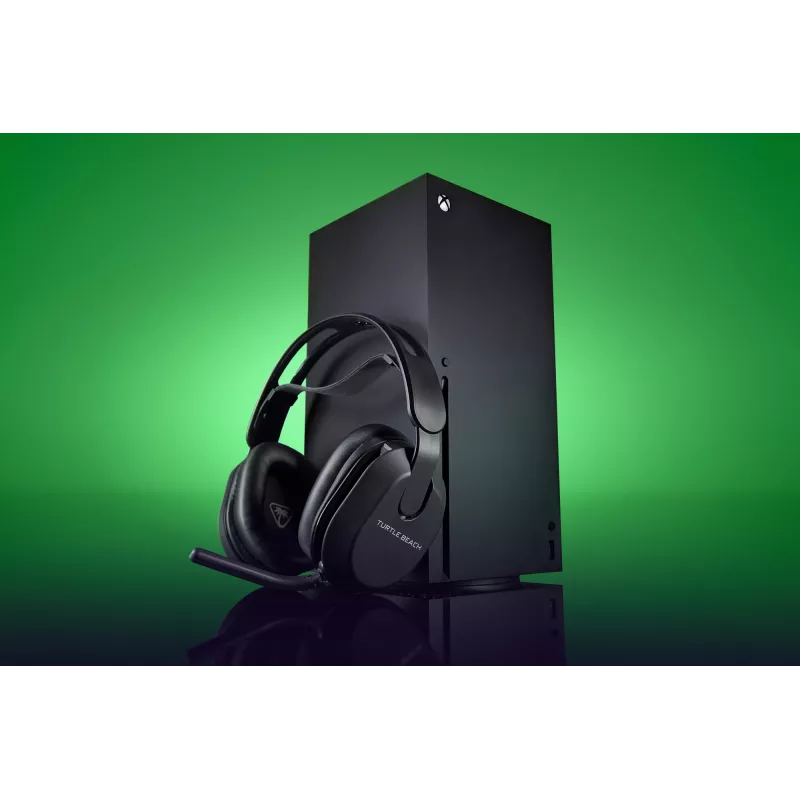 Turtle Beach Stealth 500 melna bezvadu spēļu austiņa Xbox ar līdz 40 stundu akumulatora darbības laiku Xbox Series X/S, Xbox One un darbībai, izmantojot Bluetooth, ar datoru un mobilajām ierīcēm
