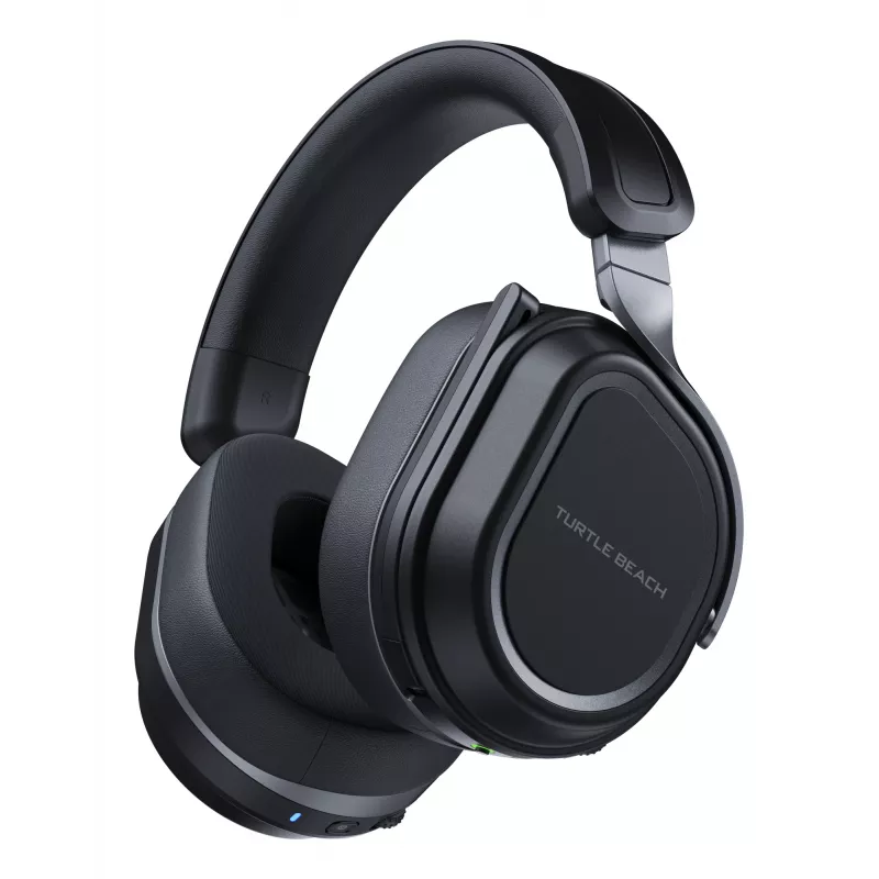 Turtle Beach Stealth 700 melnas PlayStation bezvadu spēļu austiņas ar līdz 80 stundu bateriju, Bluetooth, diviem raidītājiem un 60 mm skaļruņiem, paredzētas PS5, PS4, PC un mobilajām ierīcēm