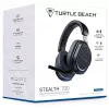 Turtle Beach Stealth 700 melnas PlayStation bezvadu spēļu austiņas ar līdz 80 stundu bateriju, Bluetooth, diviem raidītājiem un 60 mm skaļruņiem, paredzētas PS5, PS4, PC un mobilajām ierīcēm