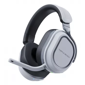 Turtle Beach Stealth 700 balta PlayStation bezvadu spēļu austiņas ar līdz 80 stundu baterijas darbības laiku, Bluetooth, diviem raidītājiem un 60 mm skaļruņiem, paredzētas PS5, PS4, PC un mobilajām ierīcēm